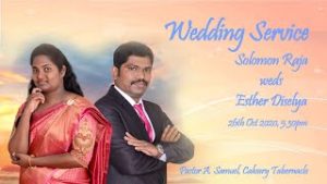 Marriage - Solomon Raja Weds Esther Diselya