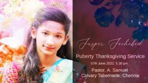 Jasper - Puberty Thanksgiving Service